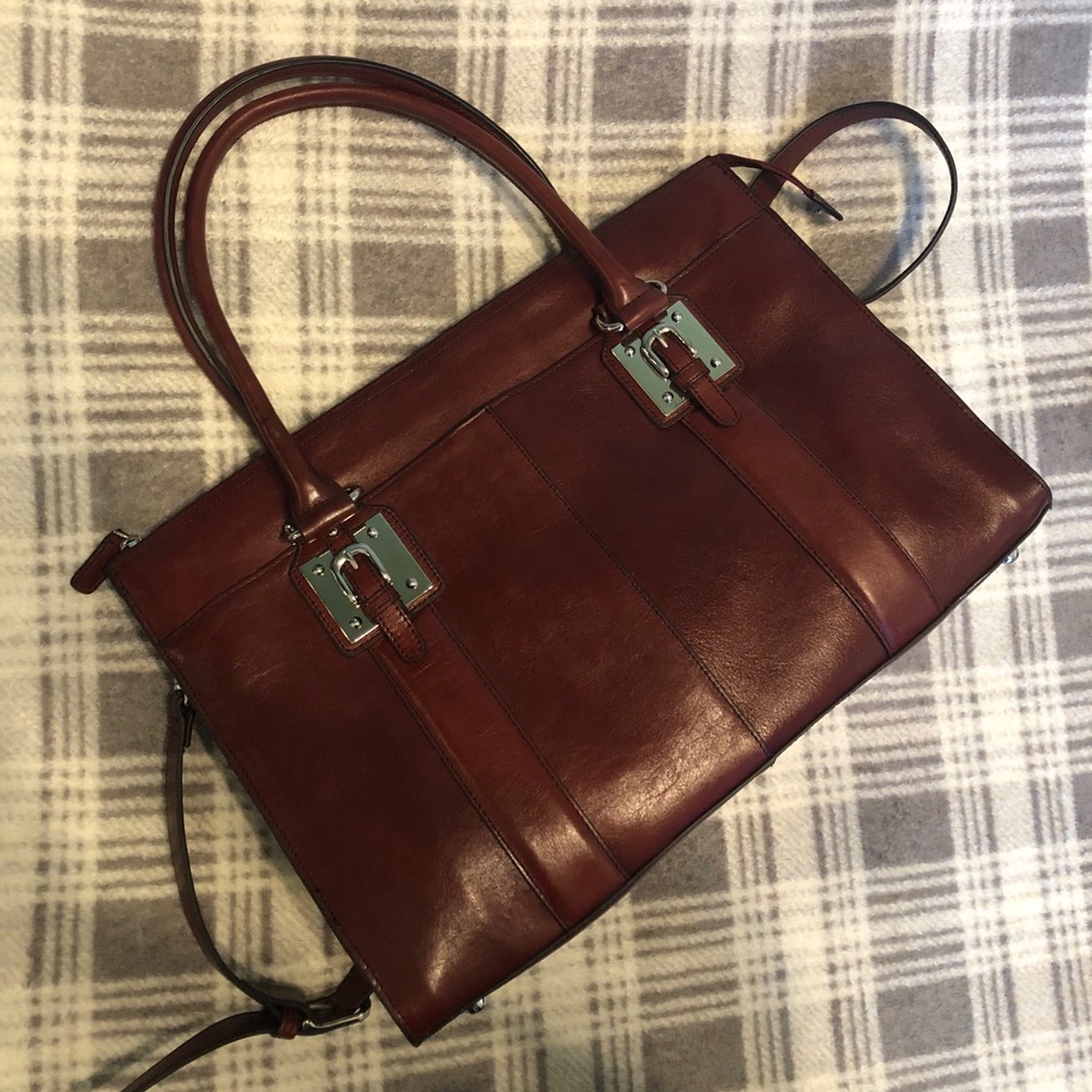 Wilsons Leather Top-Zip Executive Leather Tote